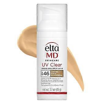 EltaMD UV Clear Facial Sunscreen SPF 46, oljefri formula med zinkoxid, rekommenderas av dermatologer (tonad)