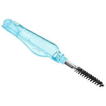 Blue Folding Eyelash Comb Dual Head Lash Grooming Tool for Makeup 2in1