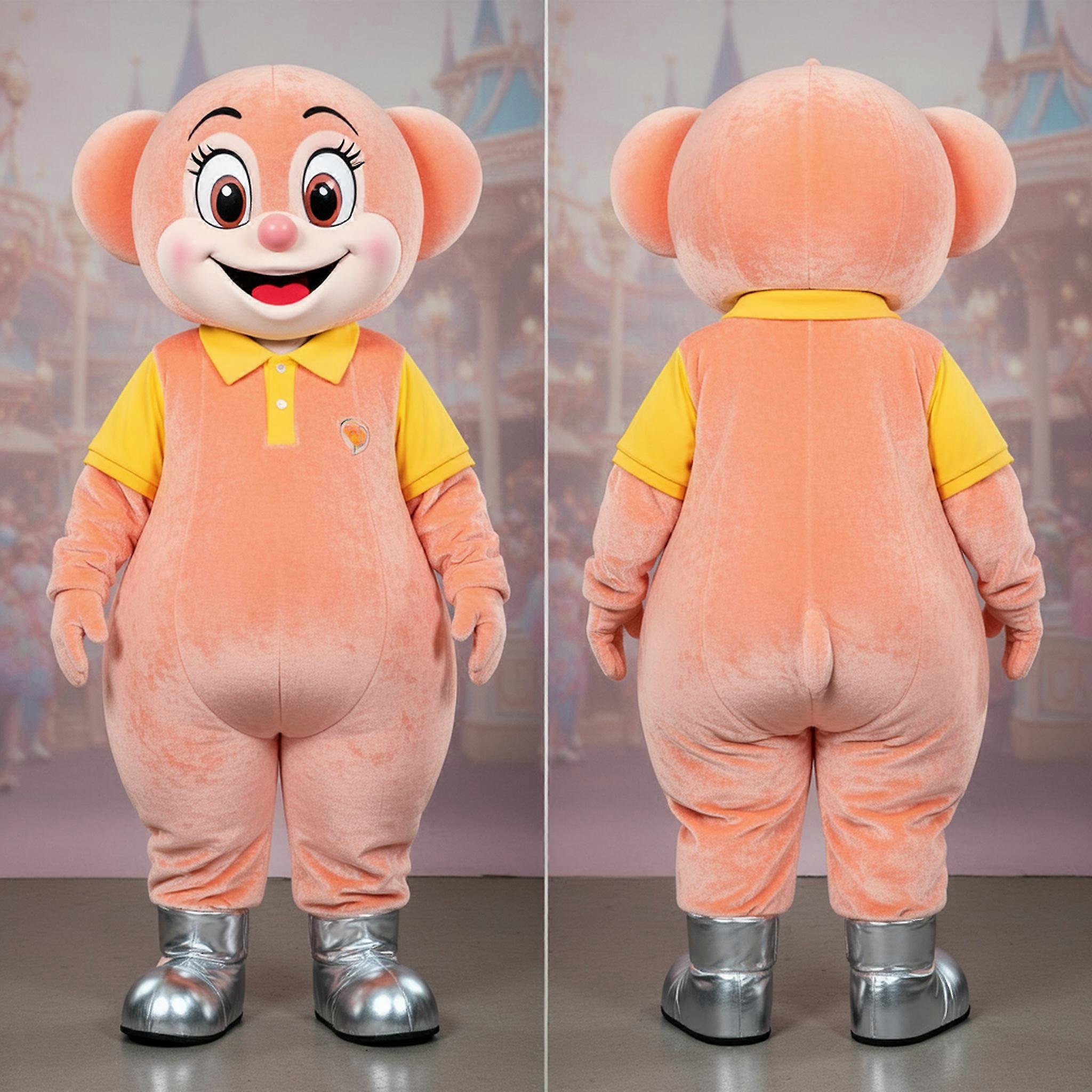 MASTICOT Peach Cartoon Clown Mascot