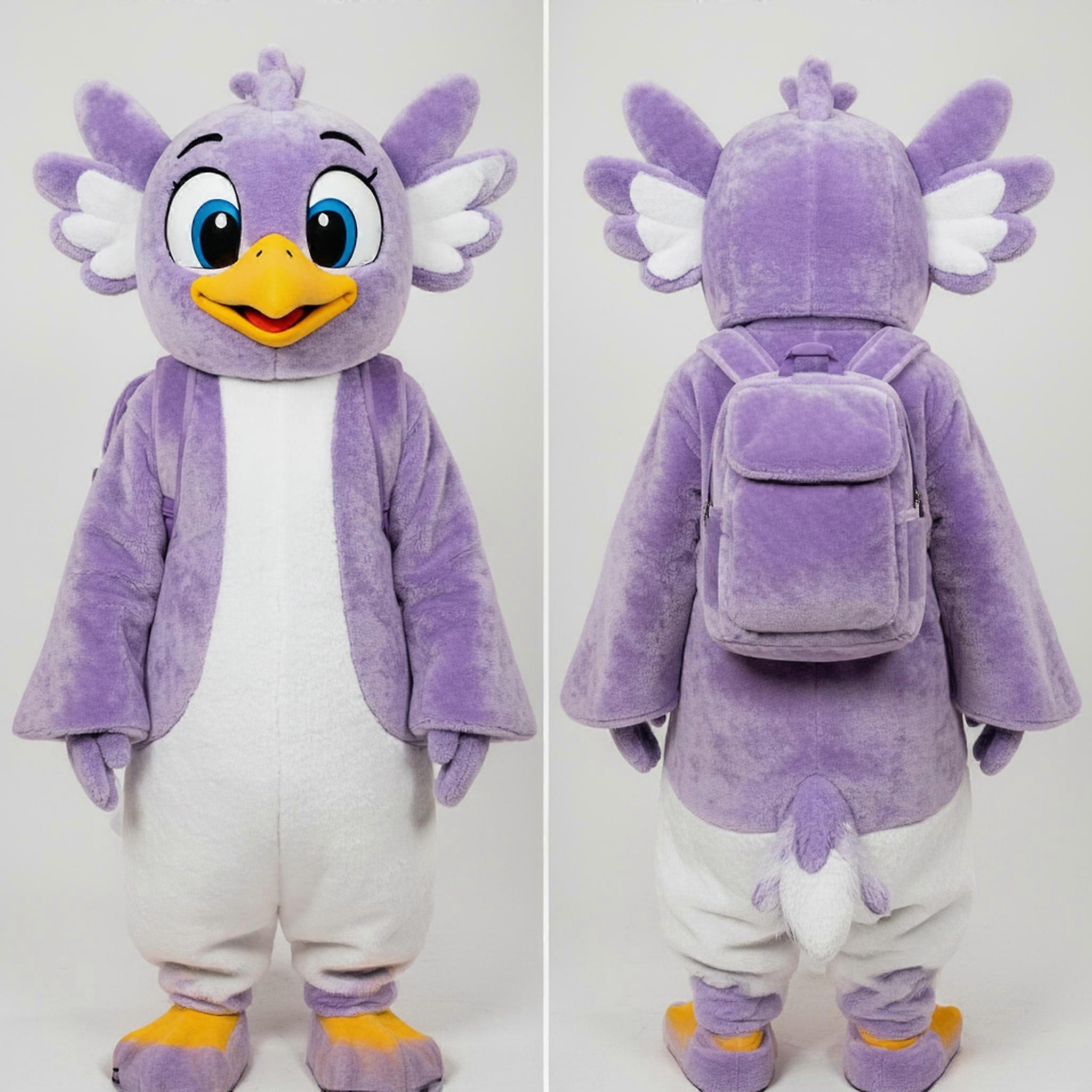 MASTICOT Lavender Plush Gull Mascot