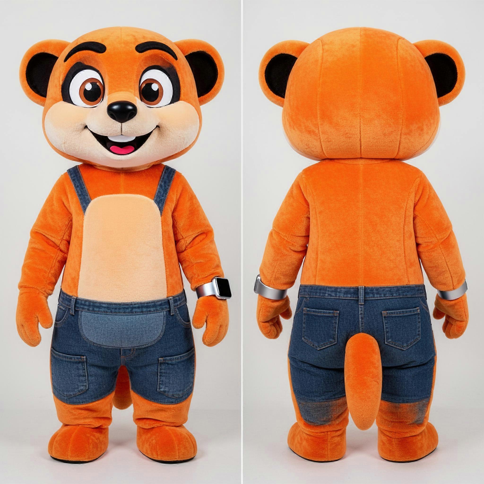 MASTICOT Rust Orange Playful Meerkat Mascot