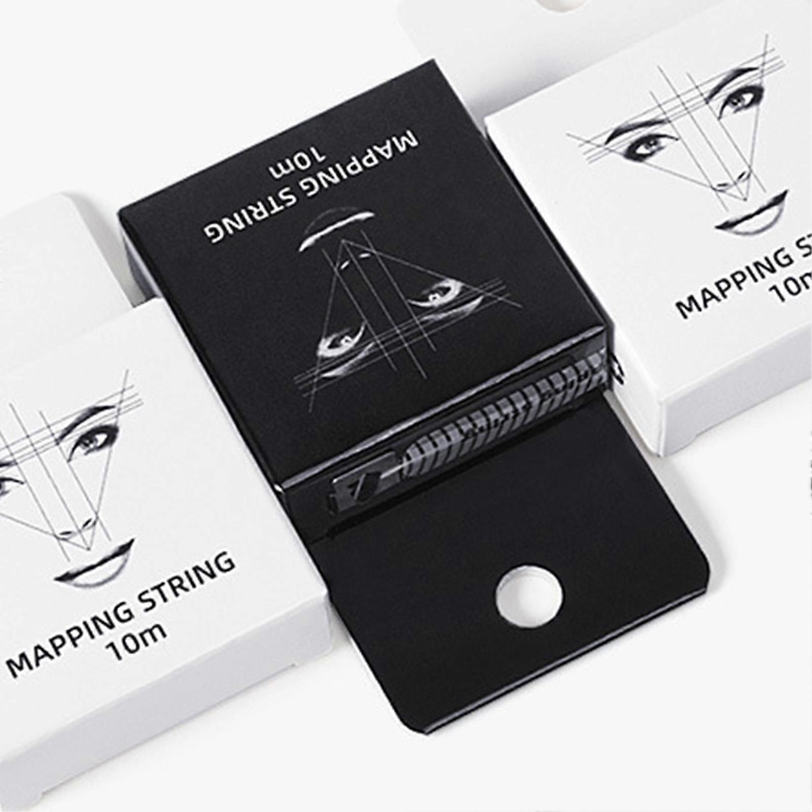 Pre Inked Eyebrow Mapping String Professional Microblading Marking String for Beauty Salon Black Ink
