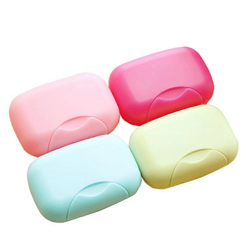 Practical Waterproof Soap Box for Storage 4Pcs Handmade Soap Dish