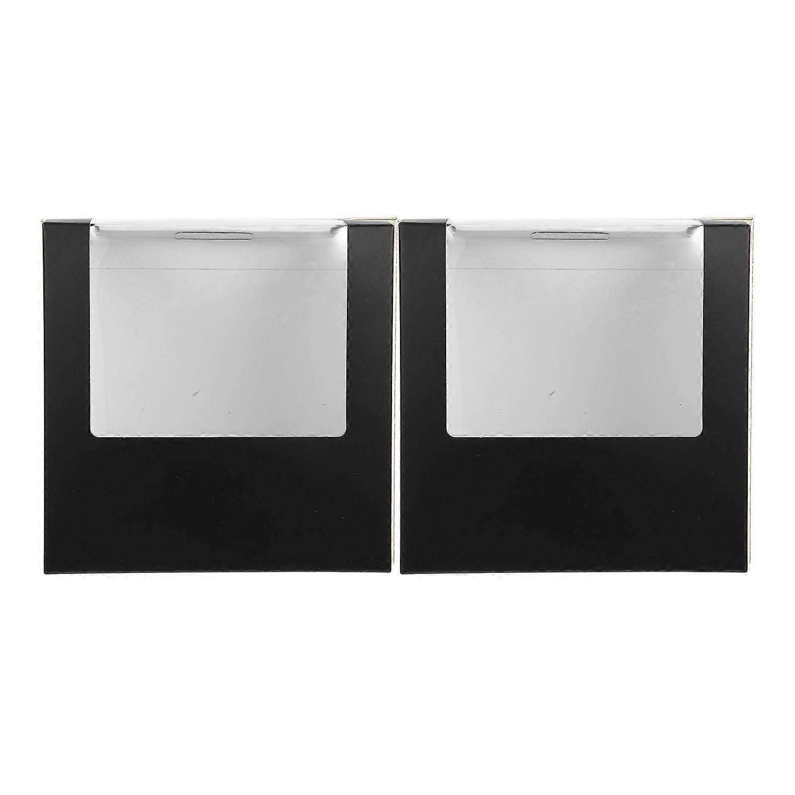 Black Hat Packaging Box for Baseball Cap Storage with 2Pcs Window Design