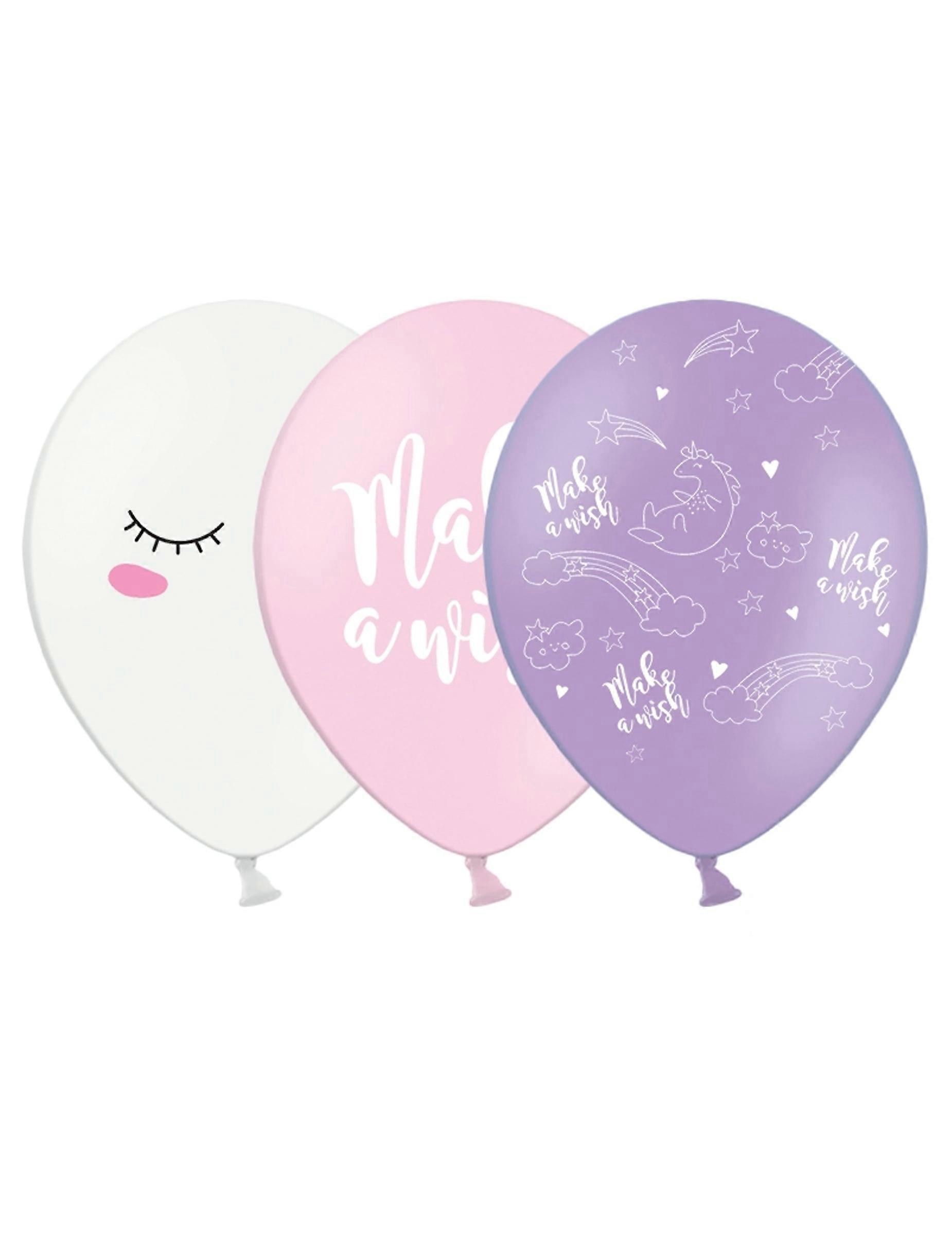 6 Unicorn latex balloons 30 cm