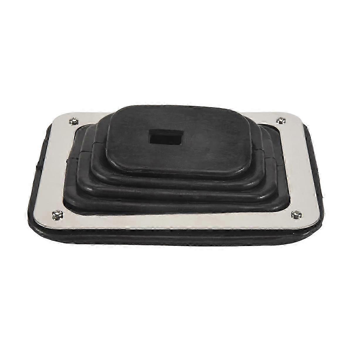 GM350 shift boot replacement with chrome plate detail
