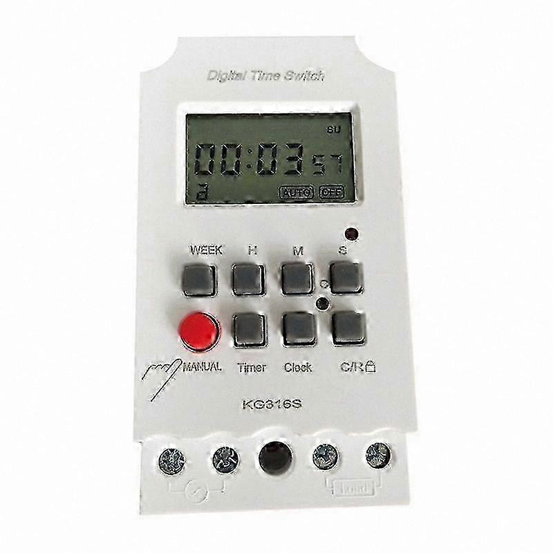 Programmable Power Timer Switch with 1-Second Precision, 220VAC 25A Digital Automatic Timer Relay compatible with Home and Industrial Use