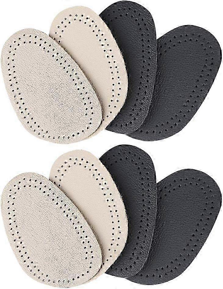 Beige Black Forefoot Leather Inserts
