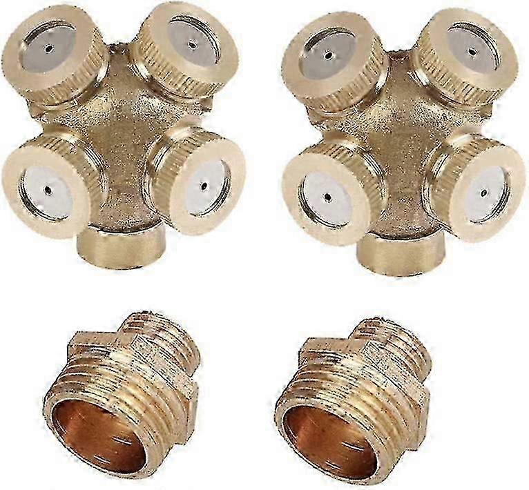 Brass 4-Outlet Fogging Nozzle