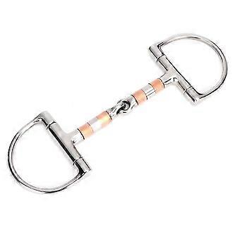 Stainless Steel Dee Bit Snaffle Horse Tool Accessories Mouth with Copper&SS Rollers
