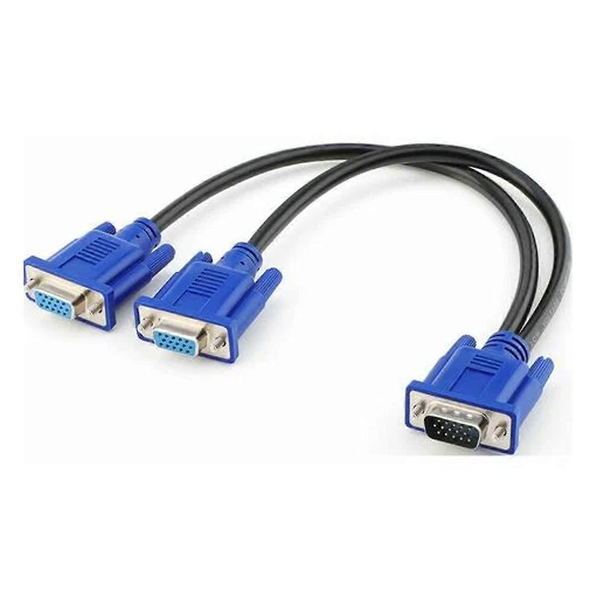 Output Passive Screen Duplication VGA Splitter Cable Dual