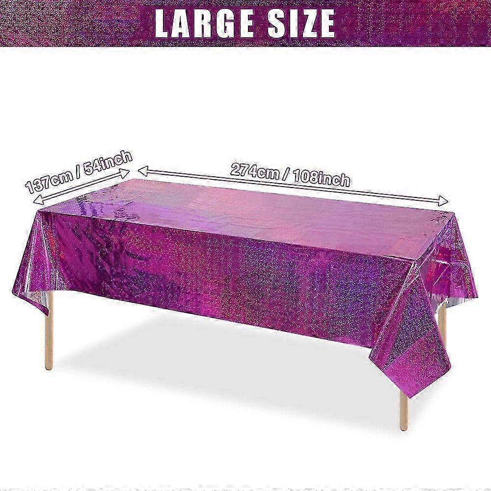 Shimmering Holographic Tablecloths 2Pack