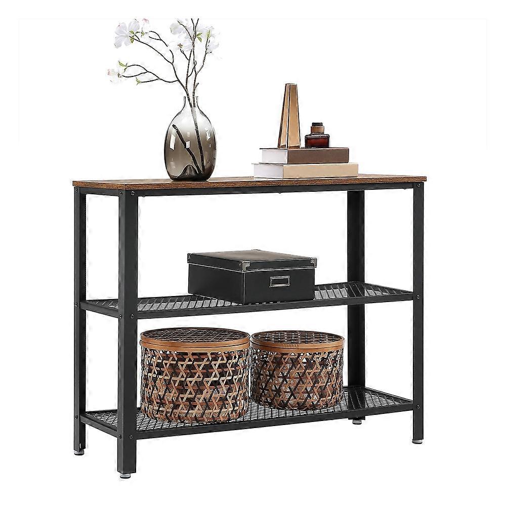 3 Tier Entryway Table with Storage Shelf 13.8"D x 40"W