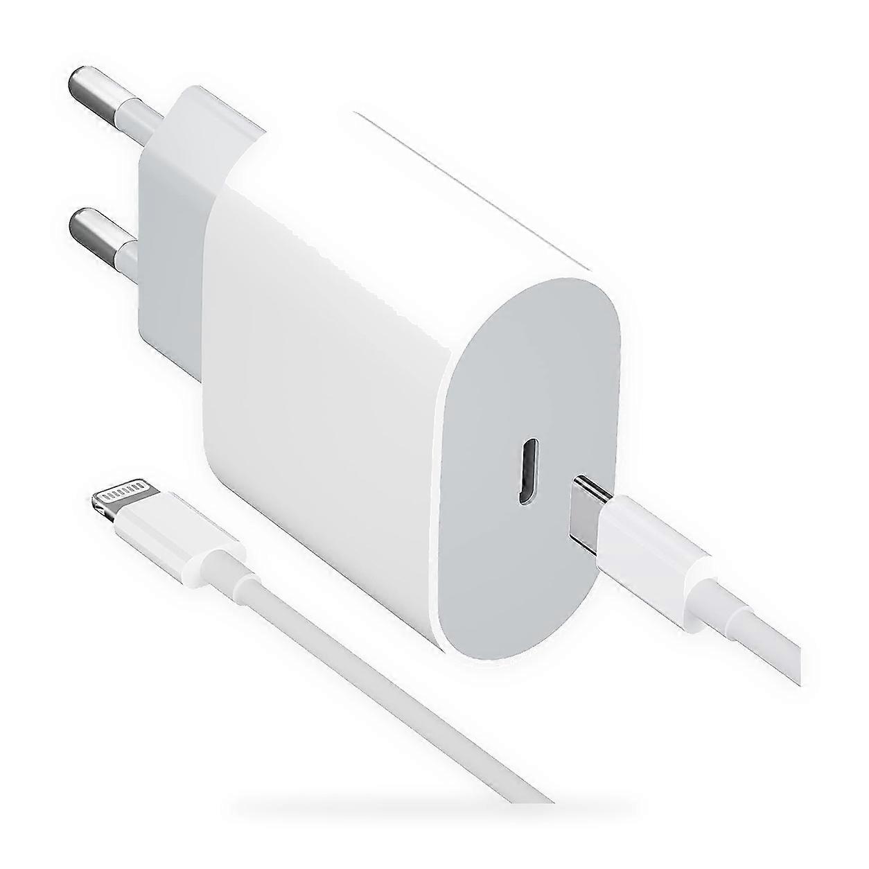 20W USB-C Power Adapter Quick Charger iPhone + 1M Lighting Cable 