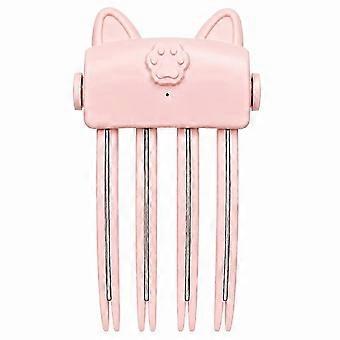 Opvarmede clips til at give volumen til hårrødderne, justerbart stylingværktøj til fint hår, der forhindrer skoldning. Bærbare clips til at løfte håret ved kronen, i pink plast og aluminiumsblanding.