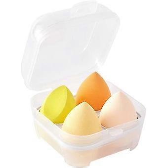 Hot 4 Pack Yellow Latex Free Foundation Blending Sponges, Wet Dry Use Makeup Sponges for Foundation Powder Concealer BB Cream, Blend Blemishes Eye and