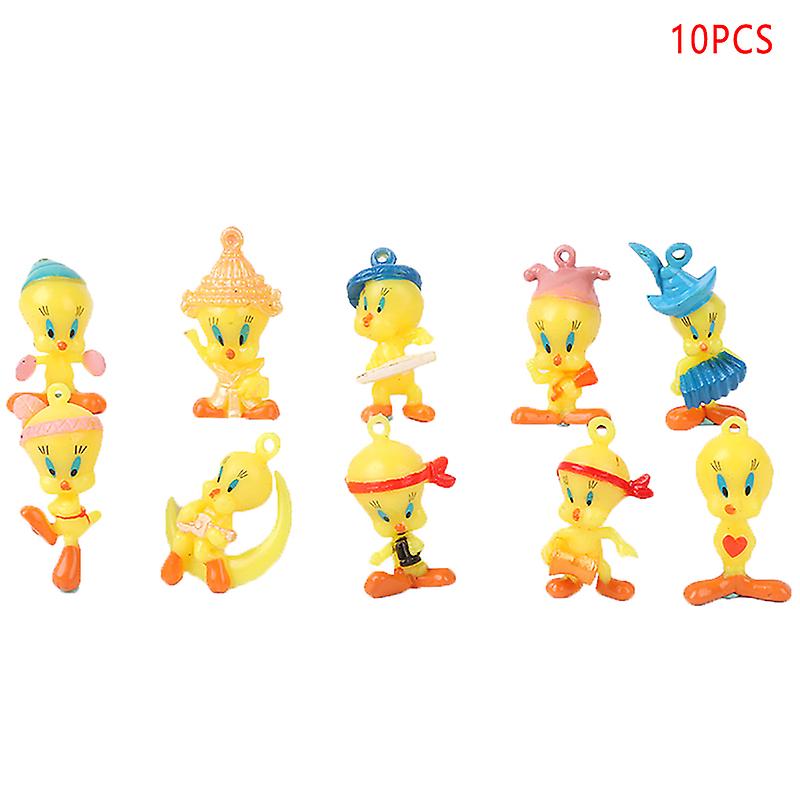 10pcs/σετ Κινούμενα σχέδια πουλί παιχνίδι φιγούρες γυναίκα Tweety Anime φιγούρες παιχνίδια φιγούρα άνθρωπος