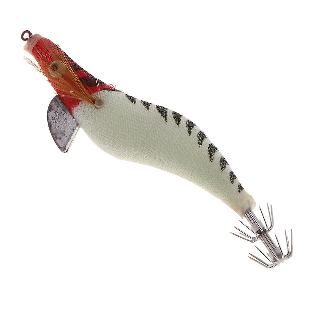 3.0# Squid Jigs Luminous Fishing Lures Artificial Baits Shrimp Color B