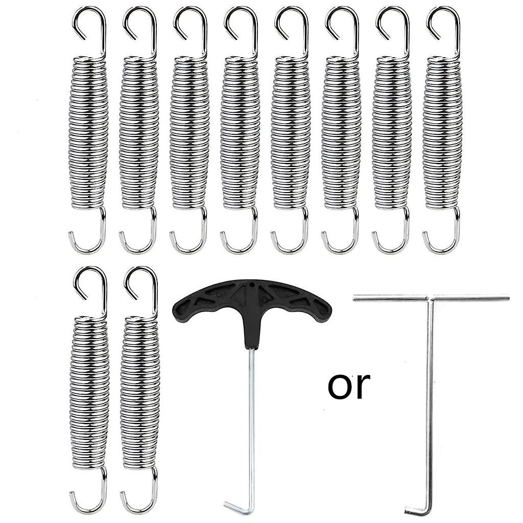 Replacement Metal T-hook+14cm Spring For Circular Trampoline Springs