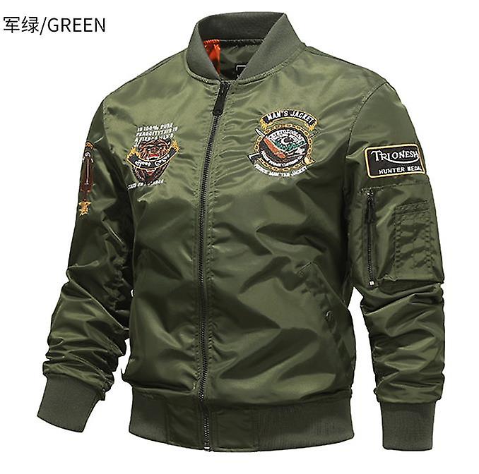 Men's Spring And Autumn New Arrival Pilot Jacket Youth Plus Size Embroidered Baseball Uniform Zipper Coat For Women