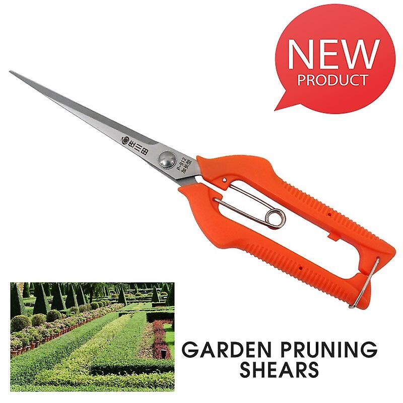 Pro Garden Pruning Shears Lengthened Tree Flower Scissors Hand Bonsai Clippers Pruning Snips Standard Orange