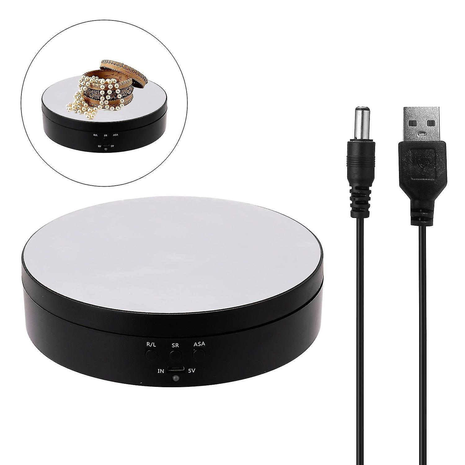 Black 360 Degree Electric Rotating Turntable display St For Photography Video