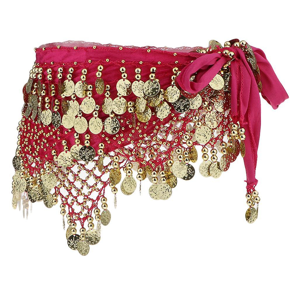 Belly Dance Waist Chain Rose Red