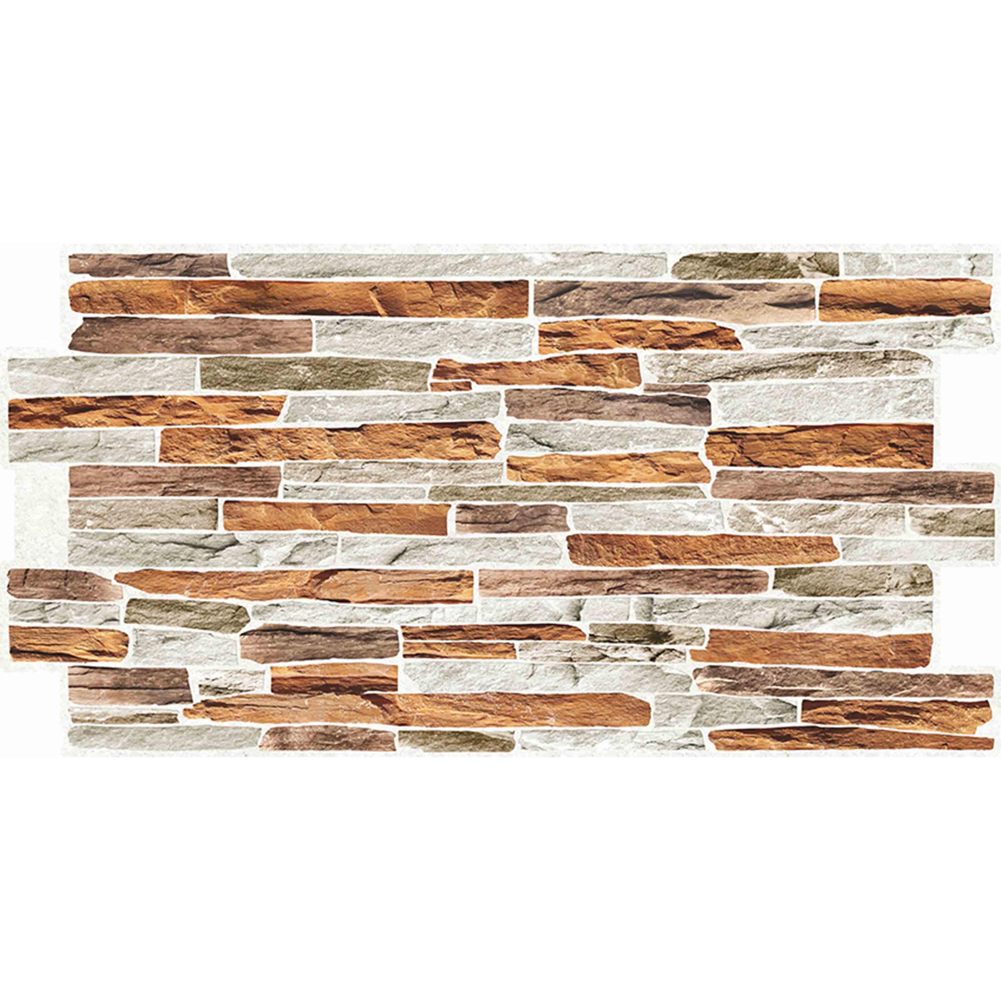 Realistic And Insulating Stone Effect Pvc Wall Cladding 3D Panels. Mix Slabs