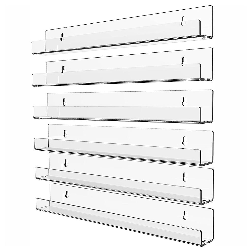 Klar akrylförvaringshylla flytande displaystativ sovrum sovsal bok