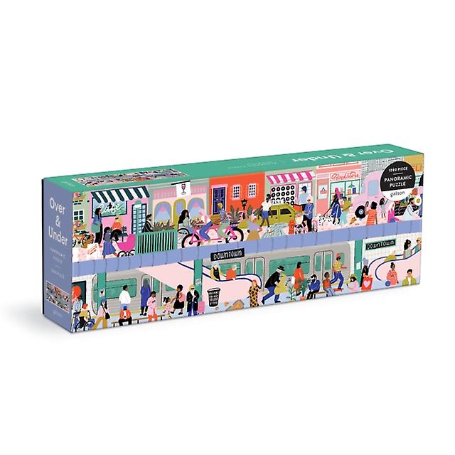 Over & Under 1000 Piece Panoramic Puzzle by Galison Jigsaw Book