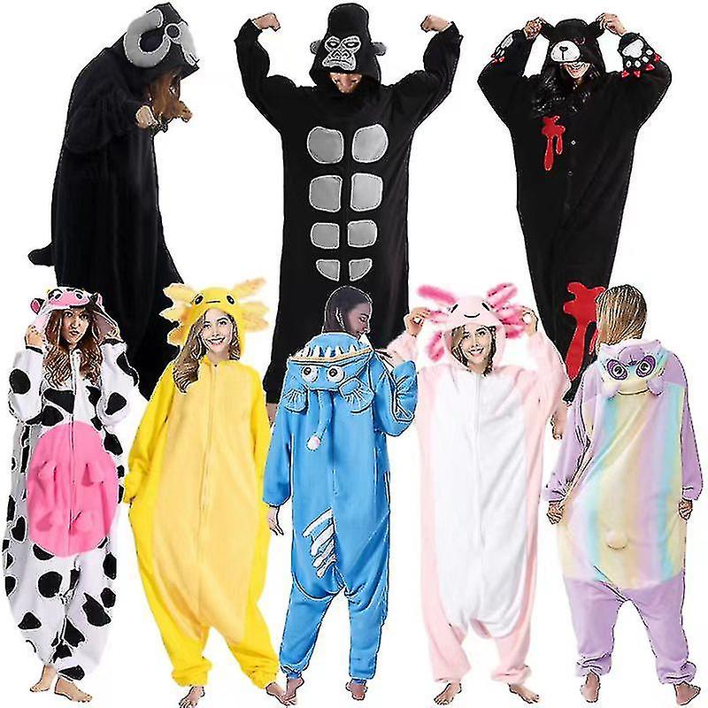 2022 Neue L Erwachsene Tier Männer Onesie Cartoon Pyjamas Erwachsene Onesie Anglerfish Weihnachtsfeier Erwachsene Mann
