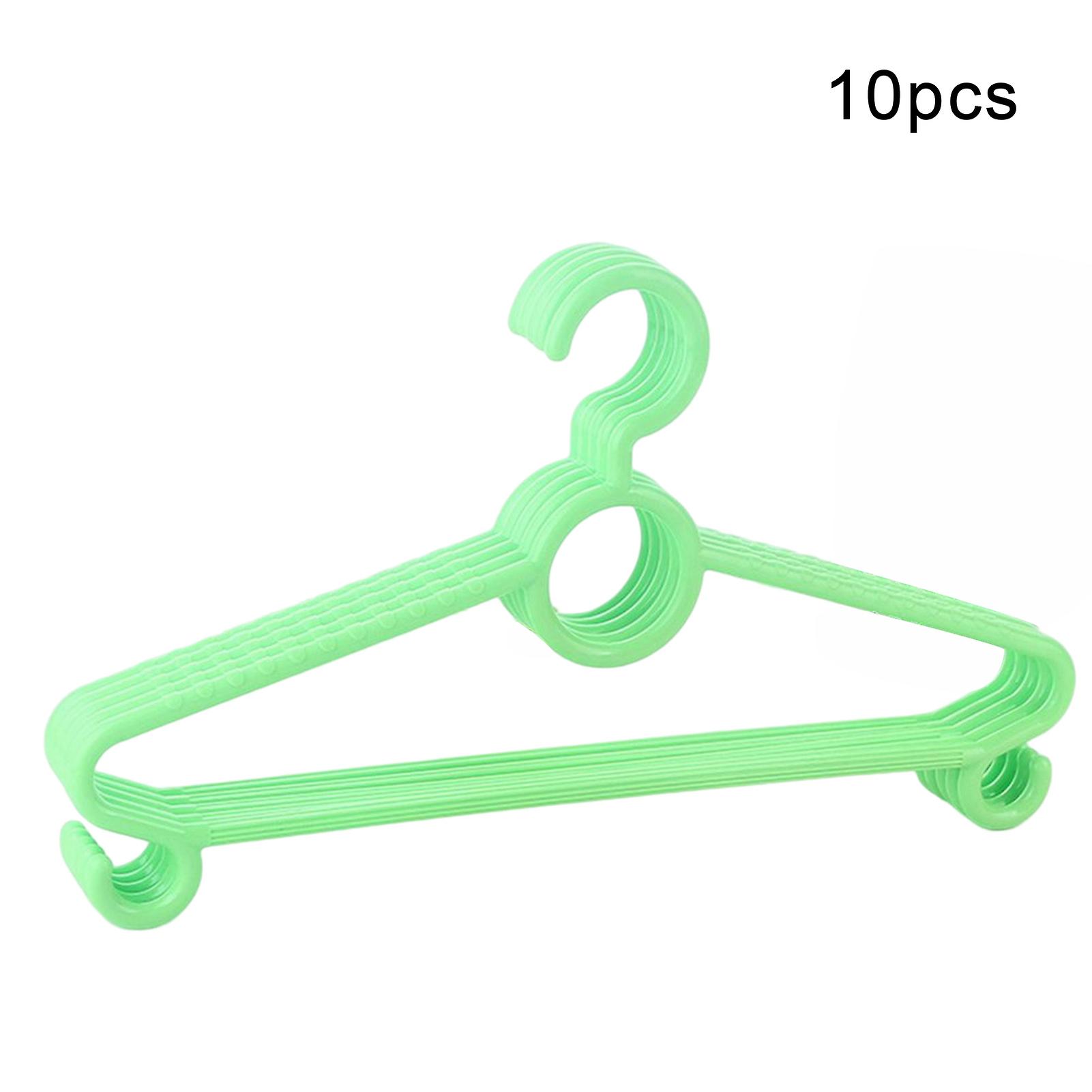 10 Pcs Vibrant Color Hangers Lightweight Space Saving Laundry Hangers