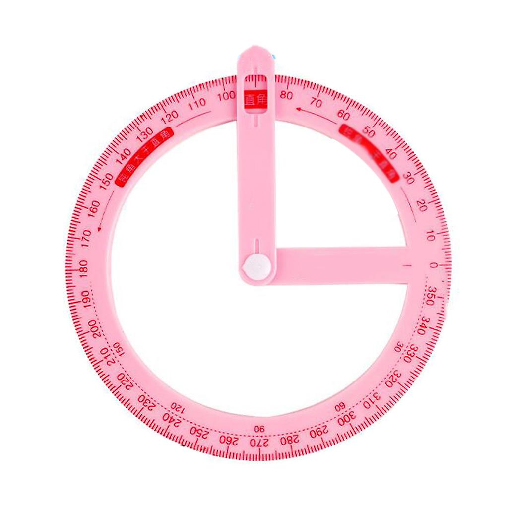 Circle Goniasmometer Rotating Protractor Ruler Plastic for Boys Girls Student