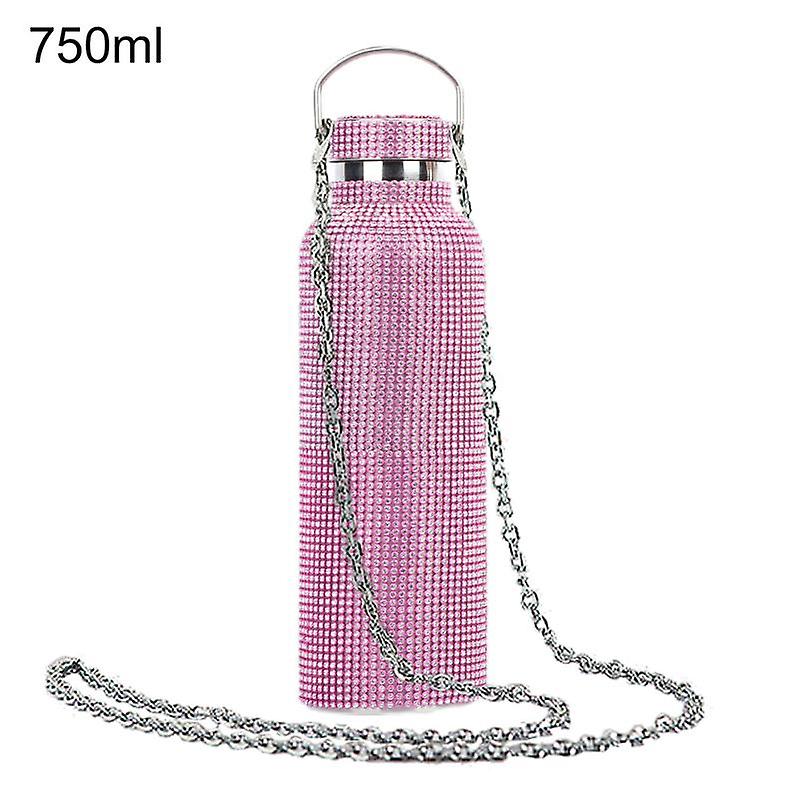 350ml / 500ml / 750ml Bottiglia isolata Strass intarsiata isolamento termico in acciaio inossidabile bambini isolante