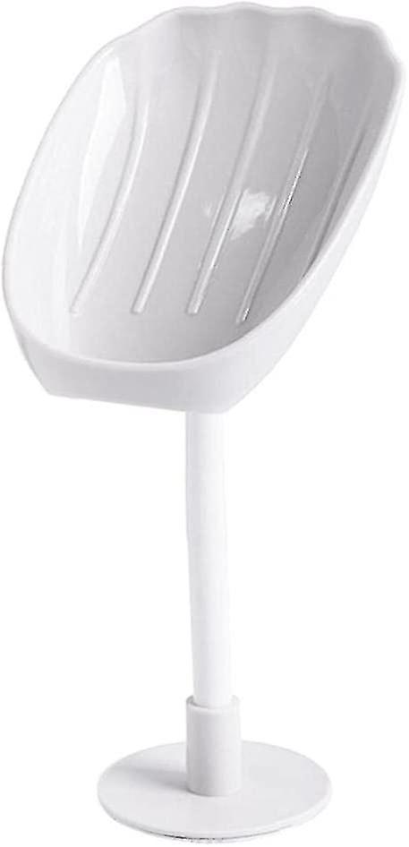 Soap Dish Holder Storage Holder Suction Tempon Soap Tray Soap Box Wall Mounted Shower Box White Soap