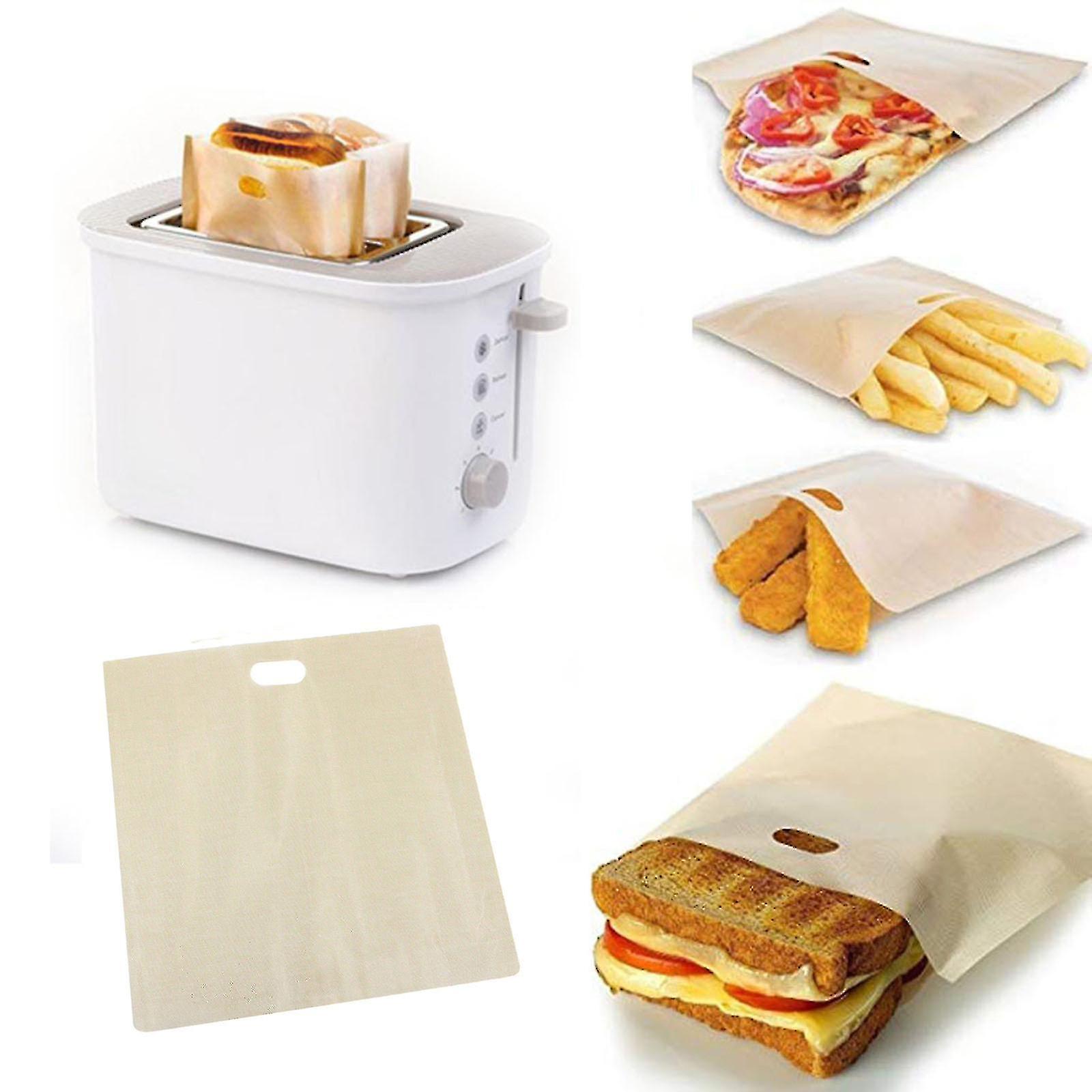 Toaster Bags Bread Bags Reusable For Grilled Cheese Sandwich Non-stick Heat Resistant