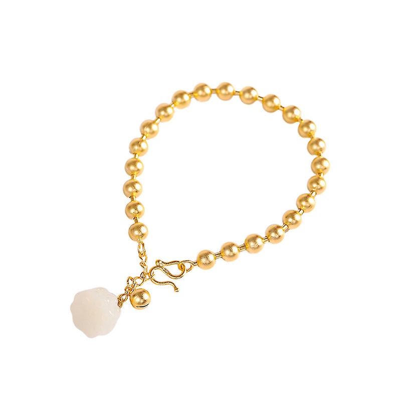 Mode Simple Jade Blanc Lotus Bracelet