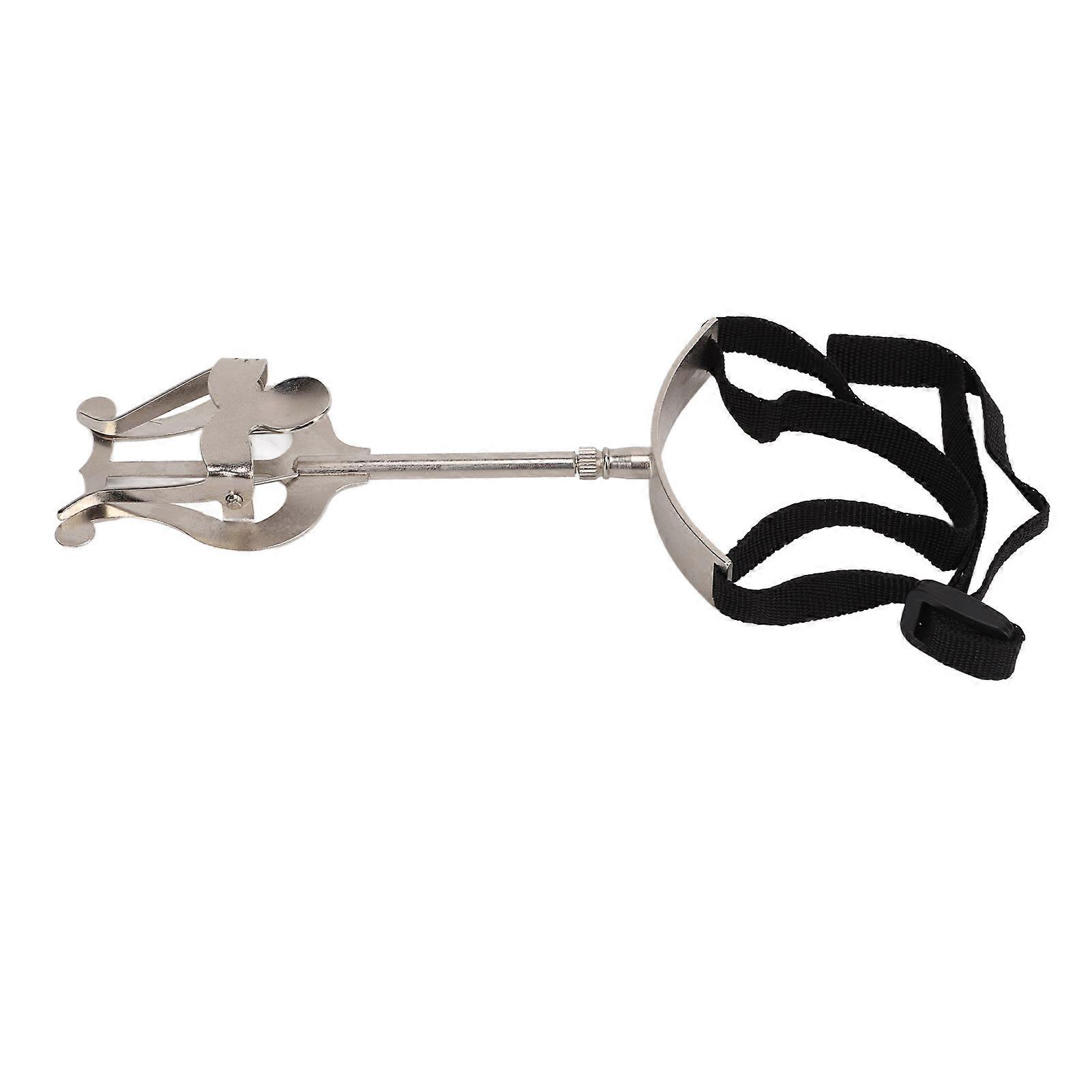 Durable Silver Iron Music Stand Small Foldable Space-Saving Shelf