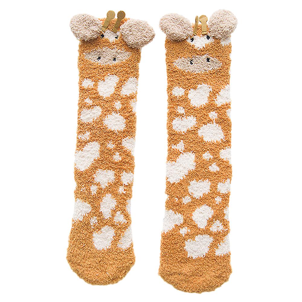 3d Animal Winter Warm Soft Fluffy Bed Socks Women Ladies Lounge Slipper Floor Socks