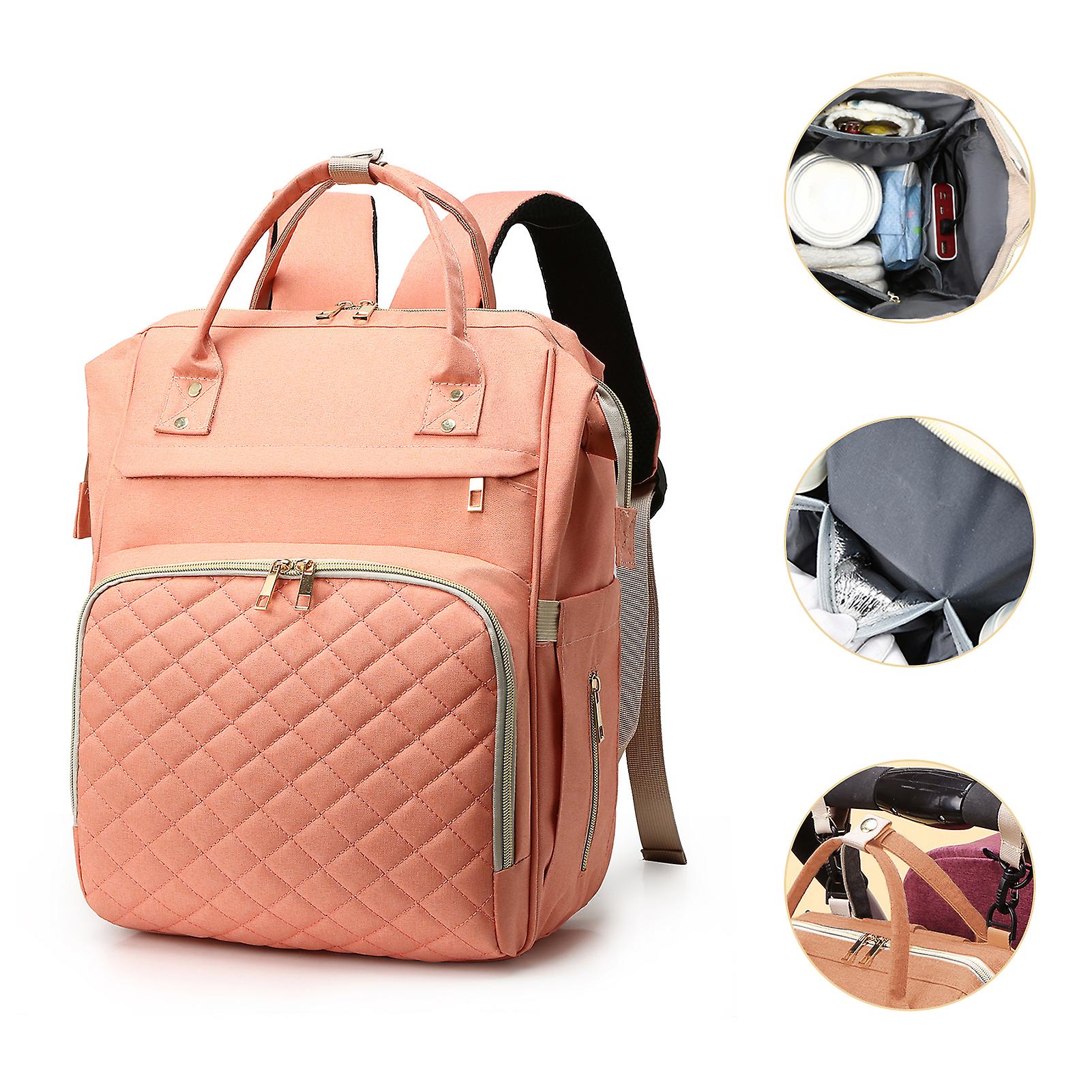 Portable Diaper Bag Backpack Large Capacity Water-resistant Baby Nursing Bag