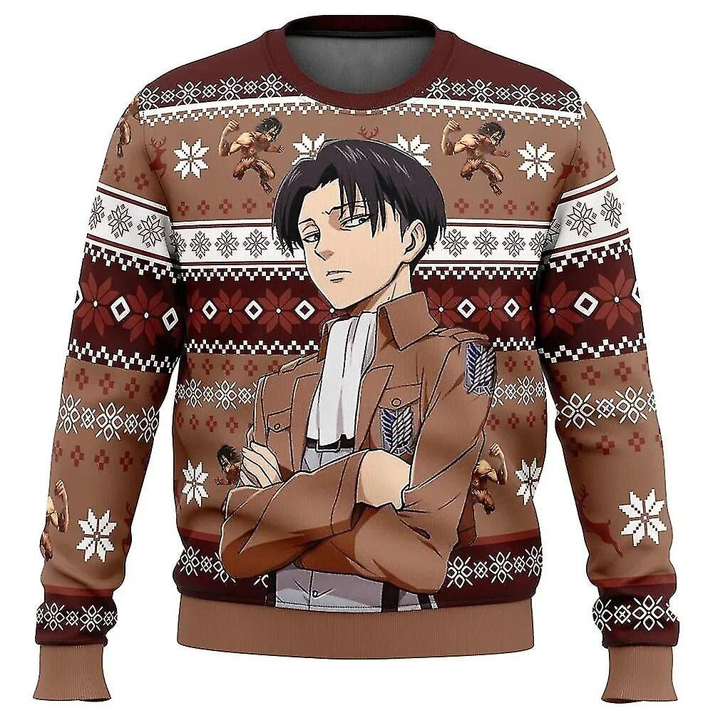 Titan Çirkin Noel Kazak Noel Hediyesi Noel Baba Kazak Erkekler 3d Sweatshirt Ve Üst Saldırı