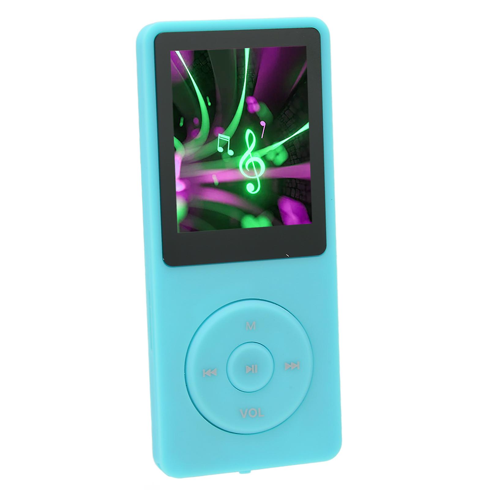 MP3 MP4 Player 1.8in Screen 8GB Memory 64GB Expandable 30 Hours Playback Multi Function Sports Music Player Blue 