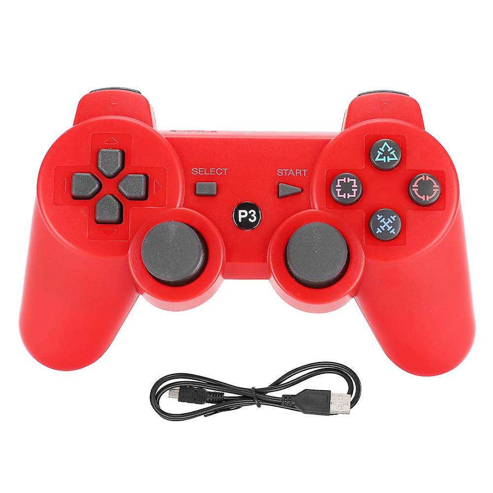 PS3 Bluetooth Gamepad in Red - Enhanced Wireless Signal Stability