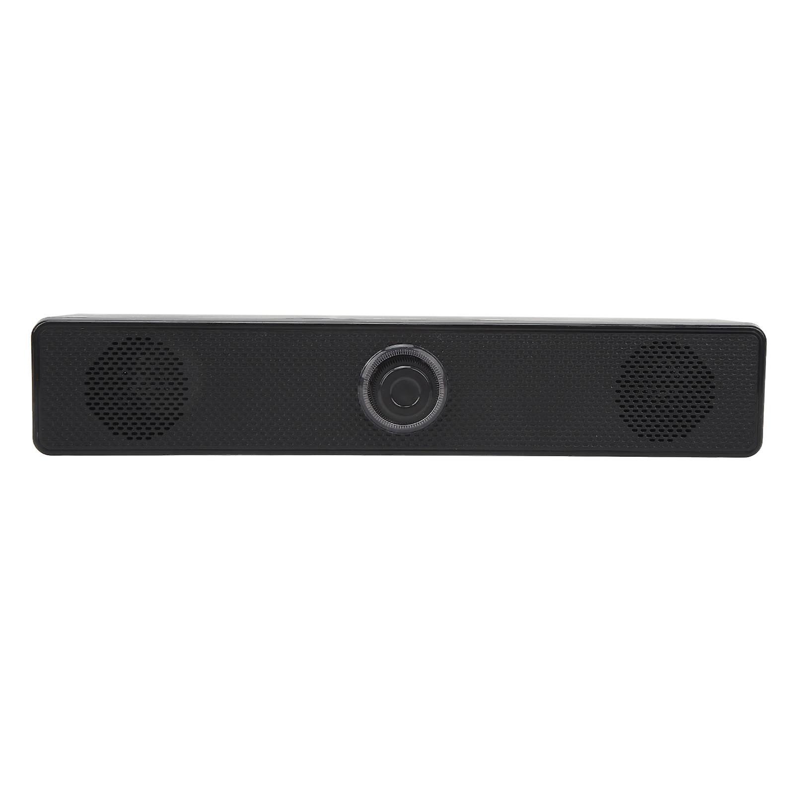 Barra de Alto-falante Bluetooth Portátil com Fio USB Volume Ajustável Som Claro Design Premium Blac