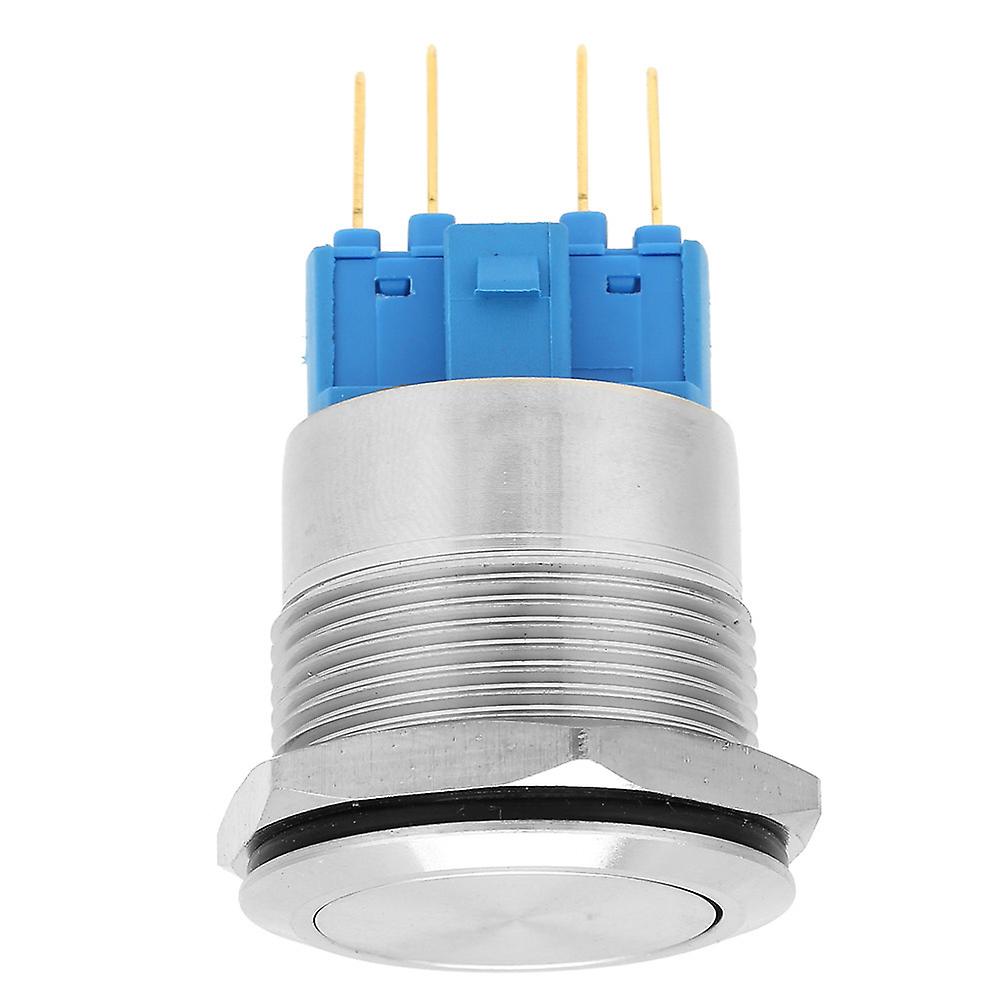 20Pcs 22mm Automatic Reset Flat Head Stainless Steel Button Switch