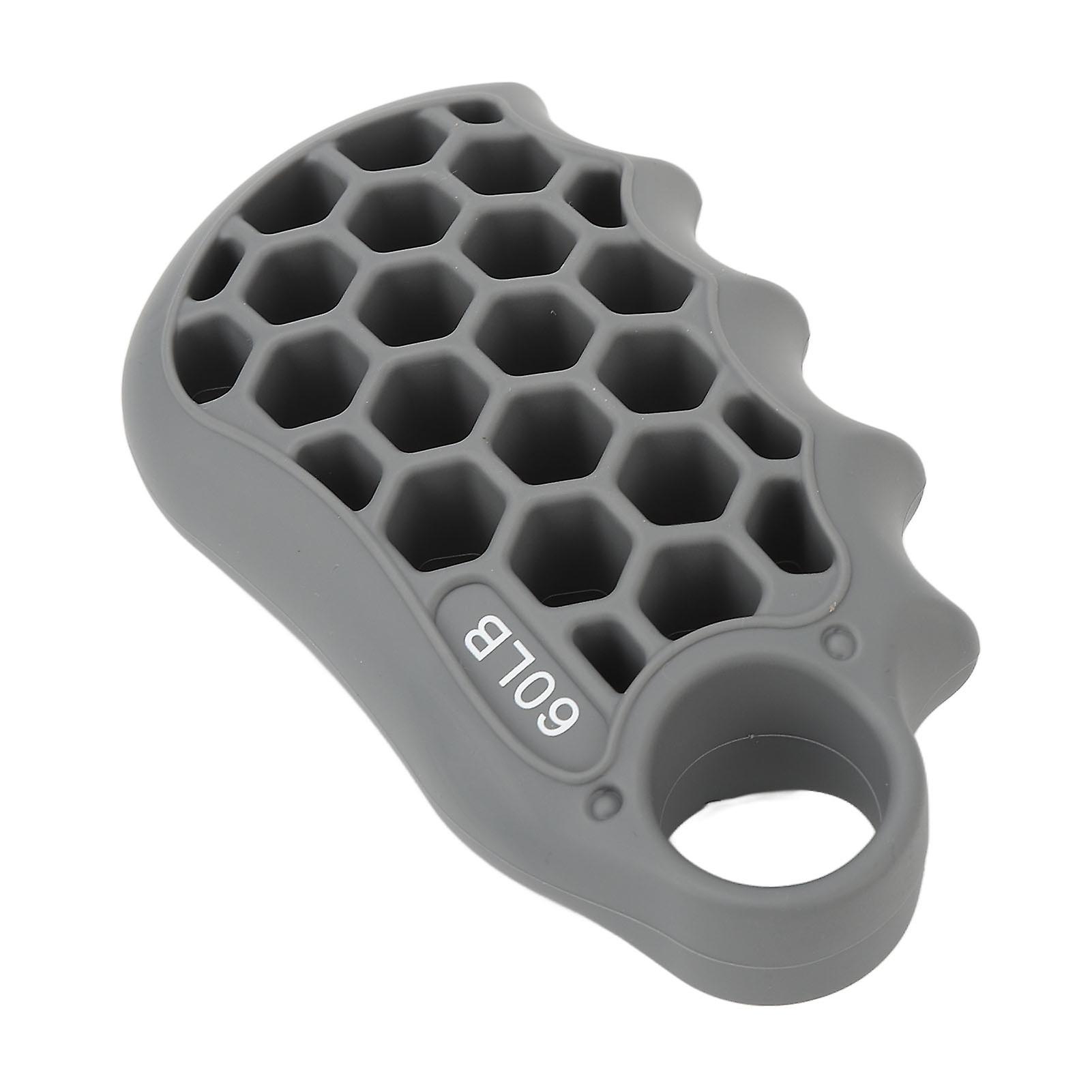Silicone Finger Exerciser Grip Strength Trainer 60LB Soft Grey