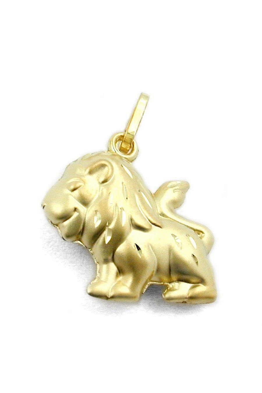 Pendant Lion Matt-shining 9k Gold - Gl430643