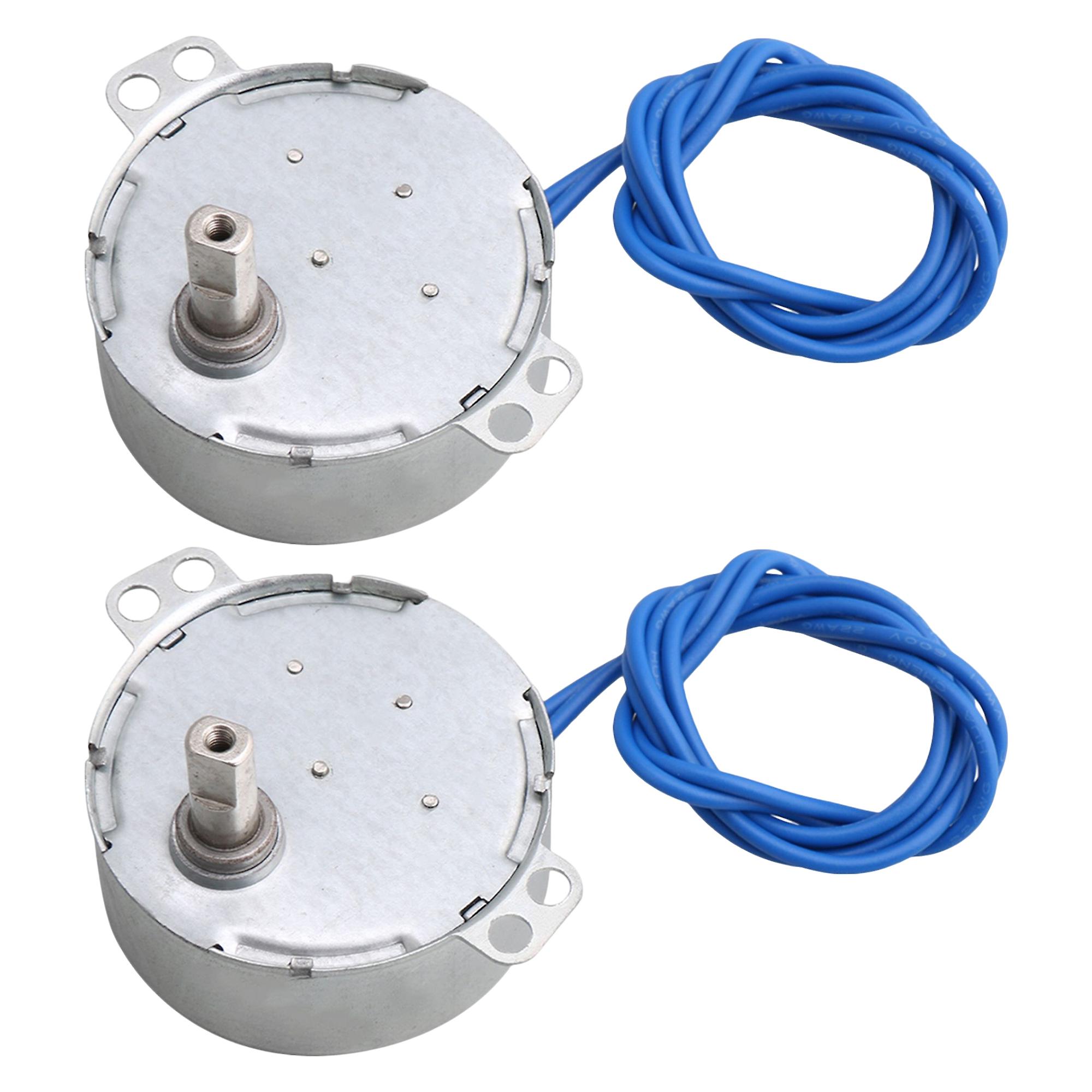 2Pcs 7mm Shaft CCW/CW Direction Synchron Synchronous Motor AC110V 4-5rpm