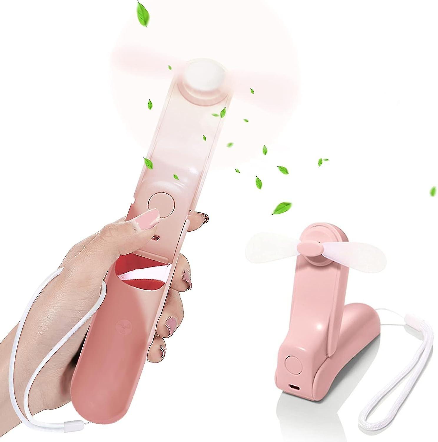 USB Foldable Portable Fan (Pink)