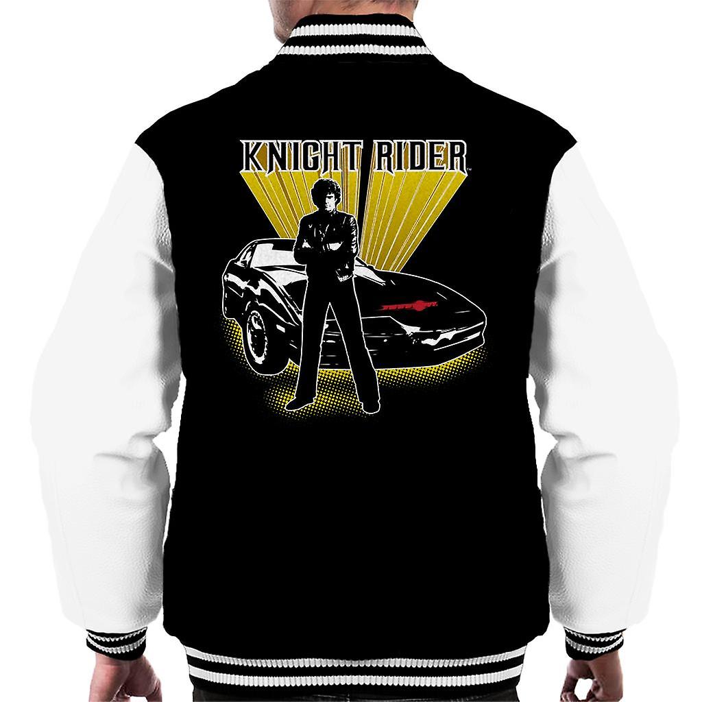 Knight Rider Michael Knight Yellow Glow Men's Varsity Jacket